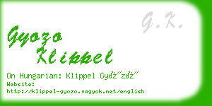 gyozo klippel business card